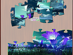 Jigsaw Purple Flowers
