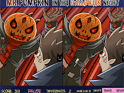 Mr. Pumpkin in the Halloween Night