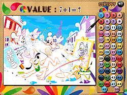 Mickey and Friends Coloring Math Game