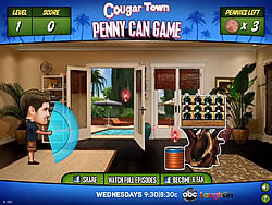 Cougar Town: Penny Can Game 