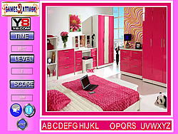 Lovely Pink Room Find the Alphabets