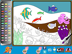 Undersea Life Online Coloring Page