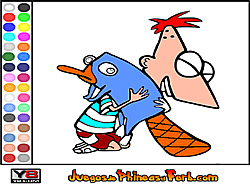 Colorear Perry y Phineas