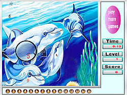 Fantastic ocean dolphins hidden numbers