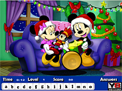 Mickey Christmas Hidden Letters
