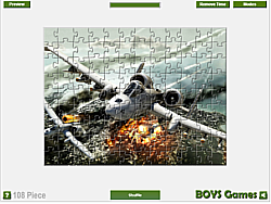 Plane Jigsaw Game