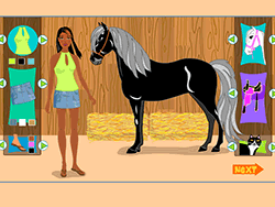 Girl with Horse Dressup